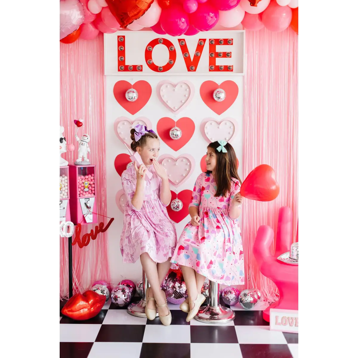 Pocket Twirl Dress - Twinkle Ties - Pink Bows - Mila & Rose ®