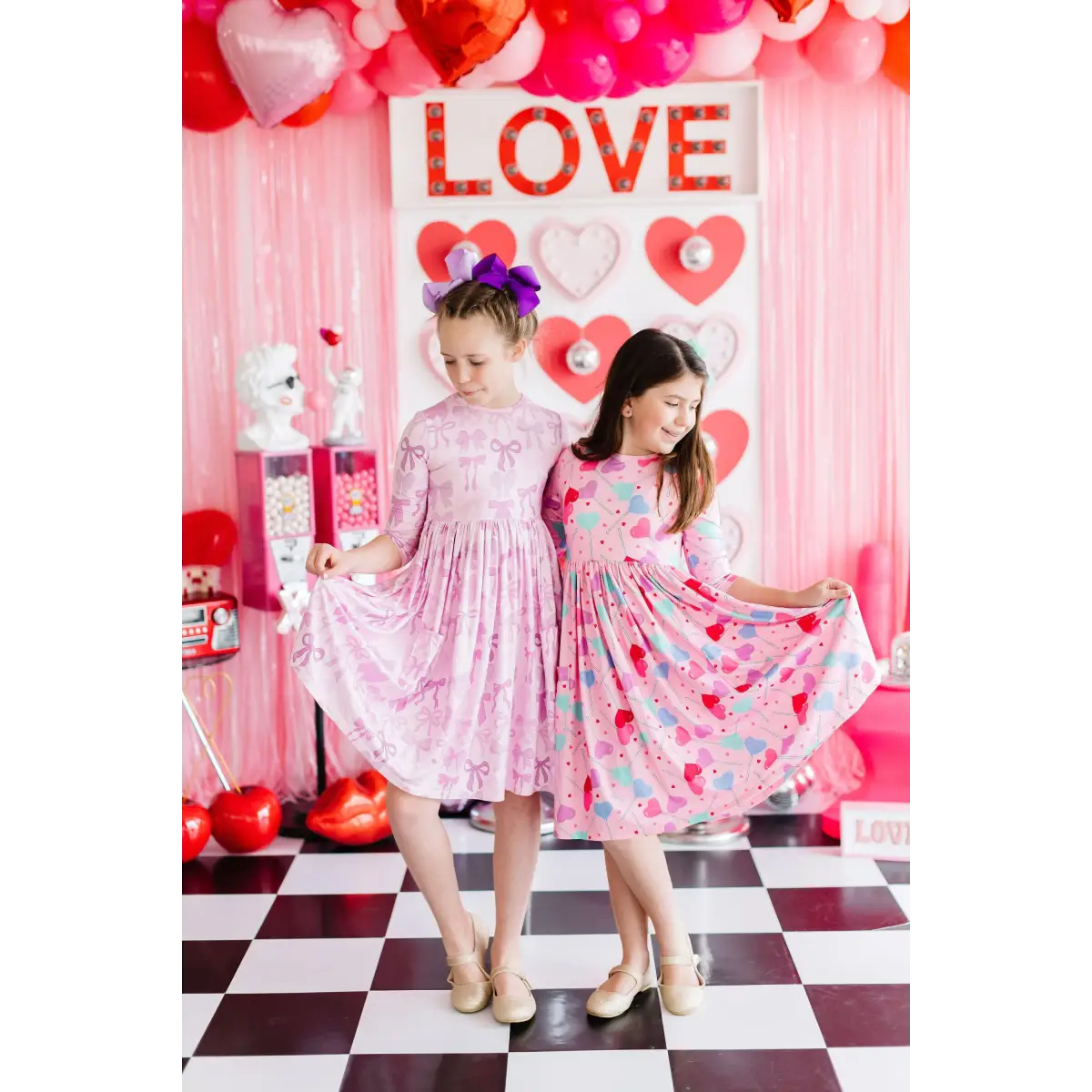 Pocket Twirl Dress - Twinkle Ties - Pink Bows - Mila & Rose ®