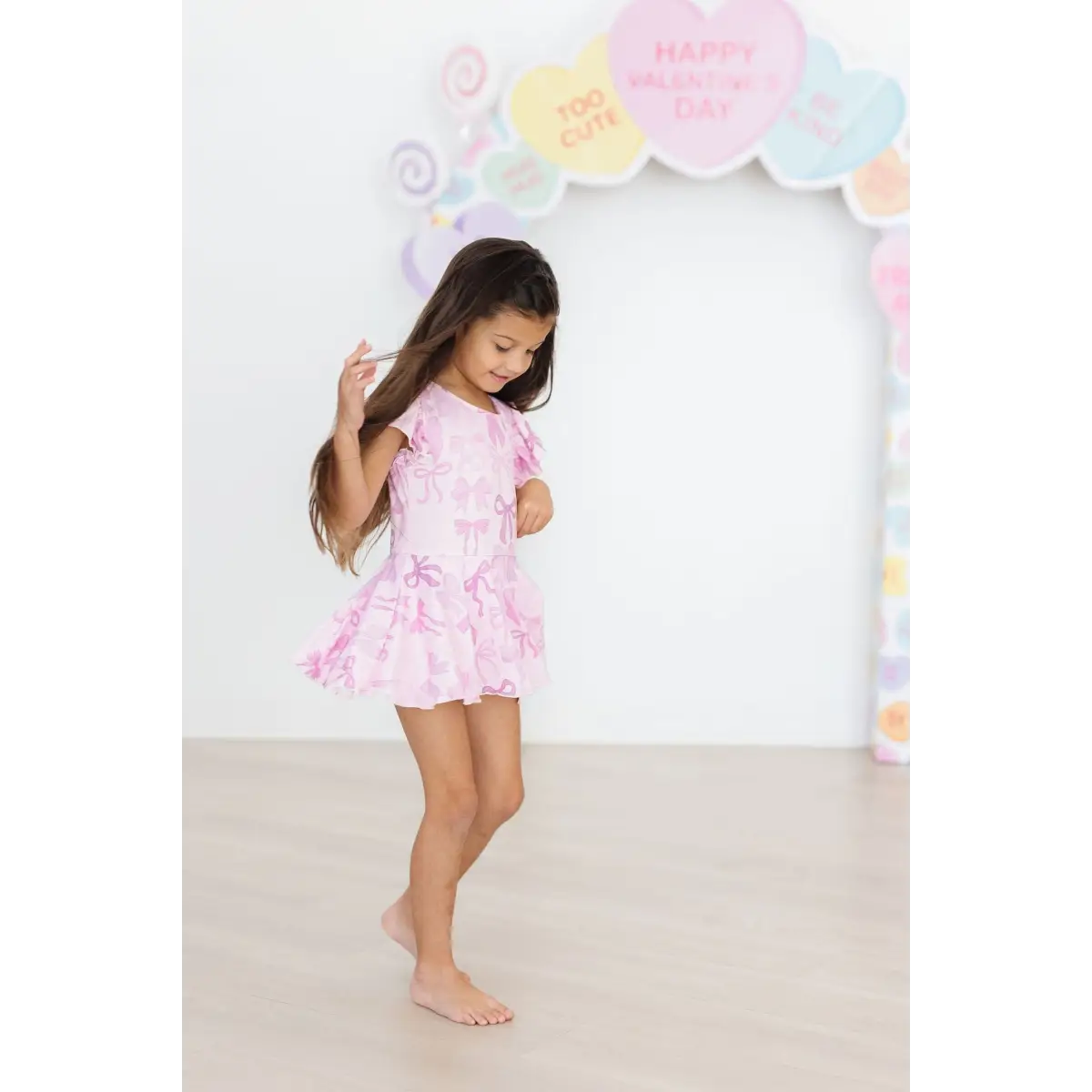 Twirl Leotard with Skirt - Twinkle Ties - Pink Bows - Mila & Rose ®