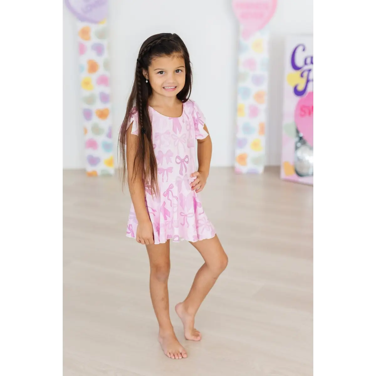 Twirl Leotard with Skirt - Twinkle Ties - Pink Bows - Mila & Rose ®