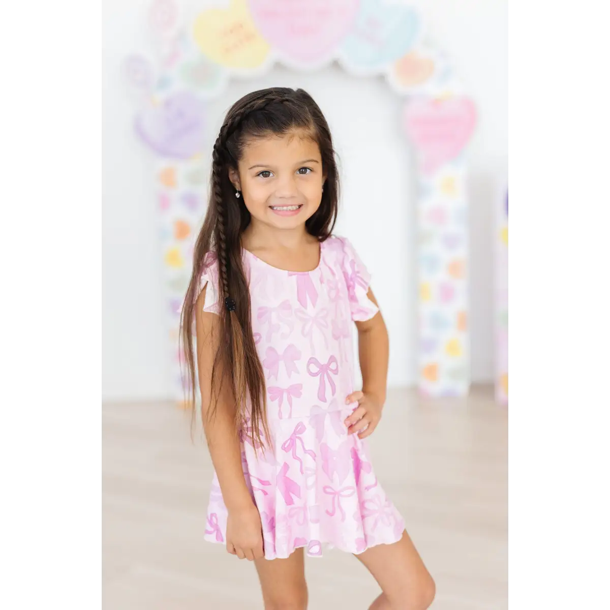 Twirl Leotard with Skirt - Twinkle Ties - Pink Bows - Mila & Rose ®