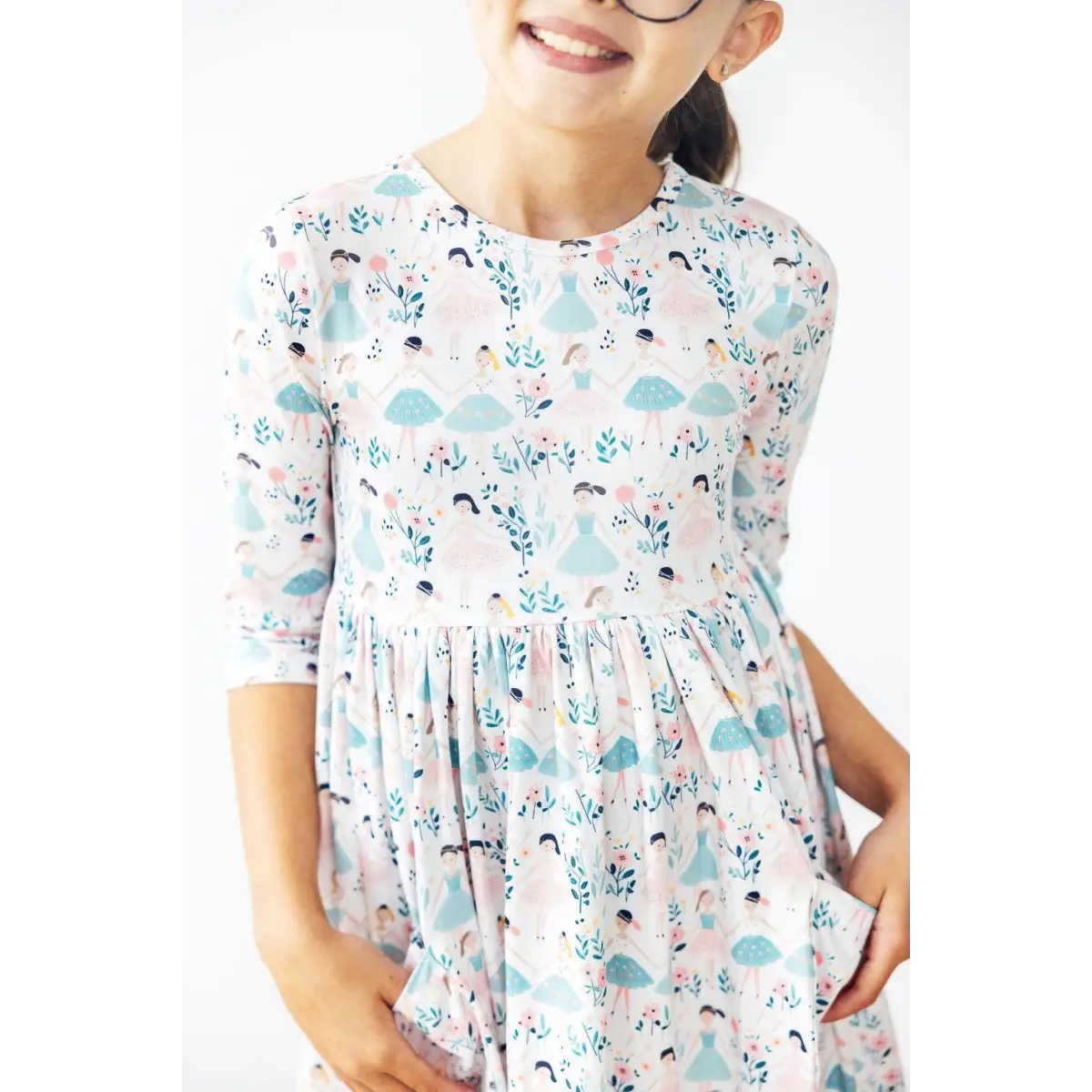 Twinkle Toes 3/4 Sleeve Pocket Twirl Dress - Mila & Rose ®