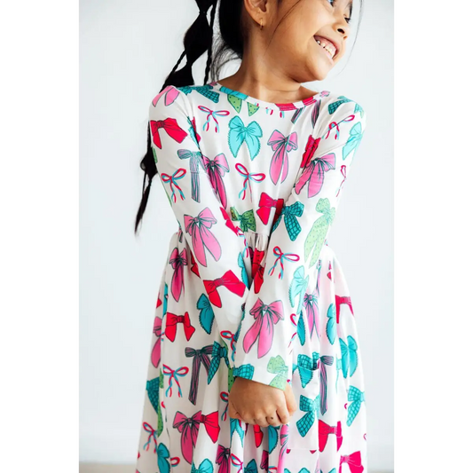 Twirls & Ties Bows Pocket Twirl Dress - Mila & Rose ®