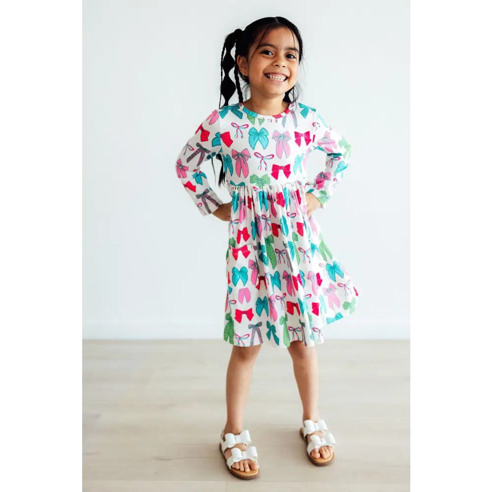 Twirls & Ties Bows Pocket Twirl Dress - Mila & Rose ®