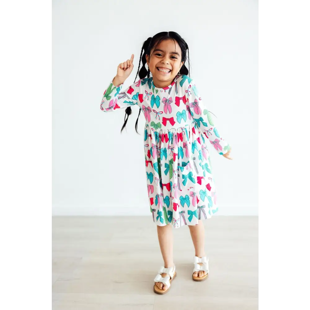 Twirls & Ties Bows Pocket Twirl Dress - Mila & Rose ®