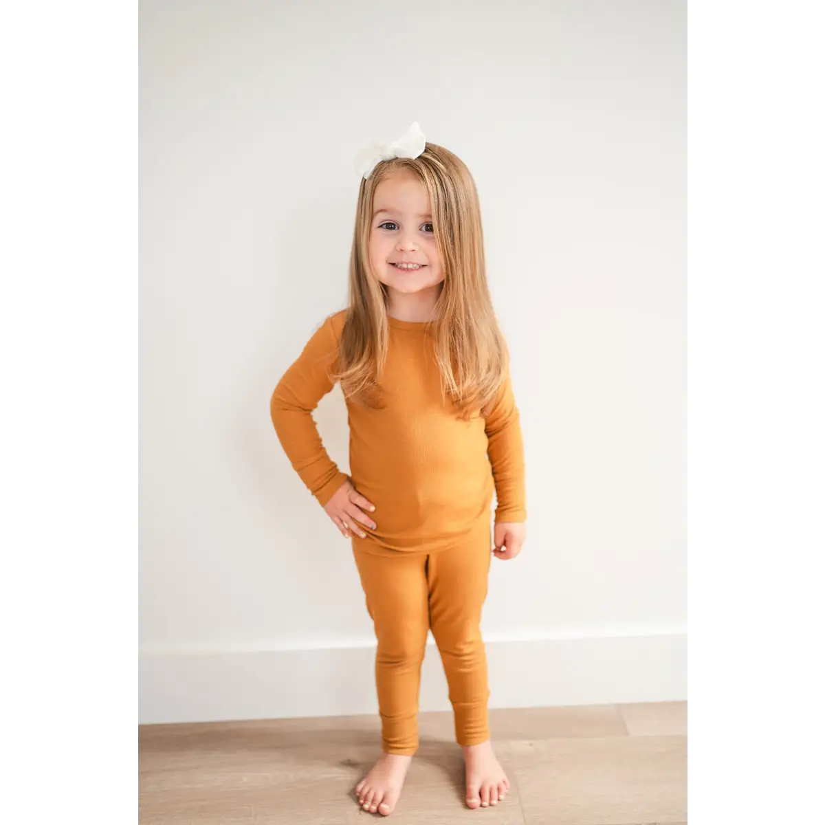 Two-Piece Pajama Set - Caramel Ribbed - Harp Angel Boutique
