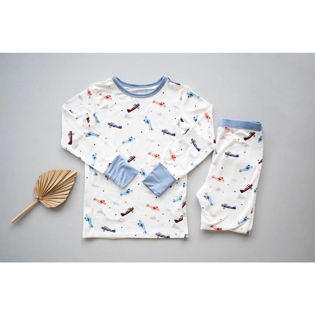 Two-Piece Pajama Set - Vintage Airplane - Harp Angel Boutique