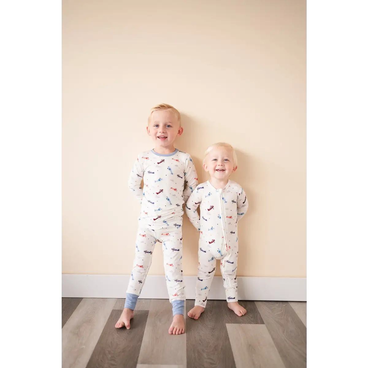 Two-Piece Pajama Set - Vintage Airplane - Harp Angel Boutique