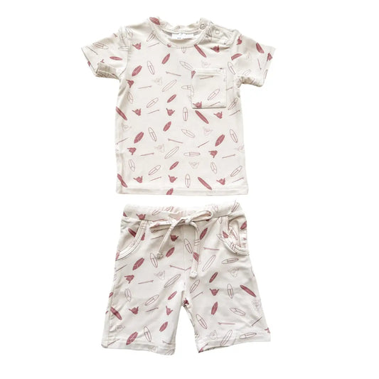 Two-Piece Short Set - Surf - Harp Angel Boutique