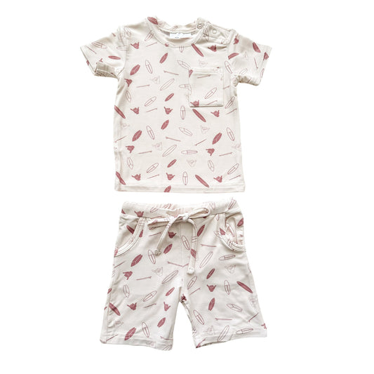 Two-Piece Short Set - Surf - Harp Angel Boutique