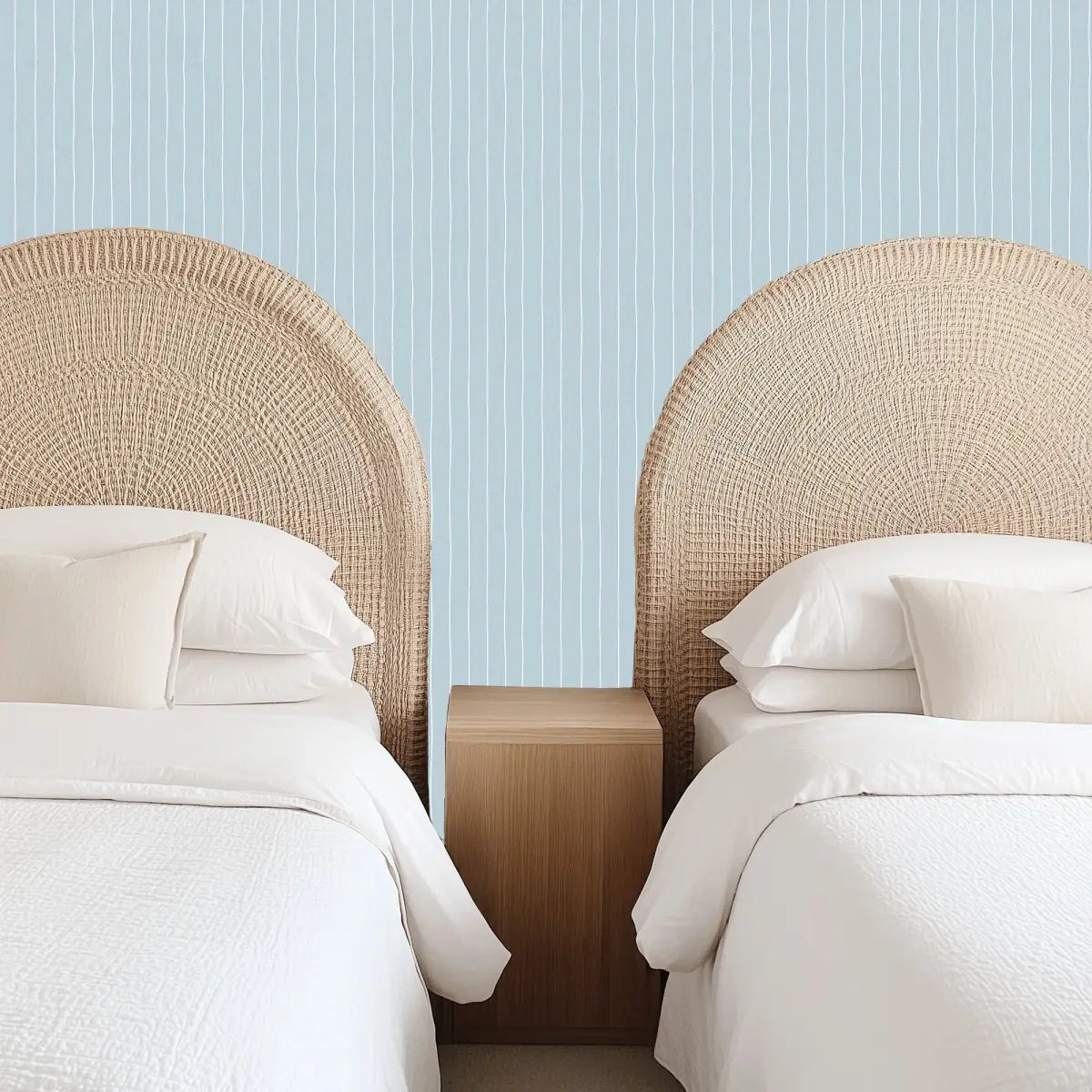 Ty Wallpaper - Pastel Pinstripes - Hand Drawn by Luna Pictata - Loomwell Home Goods