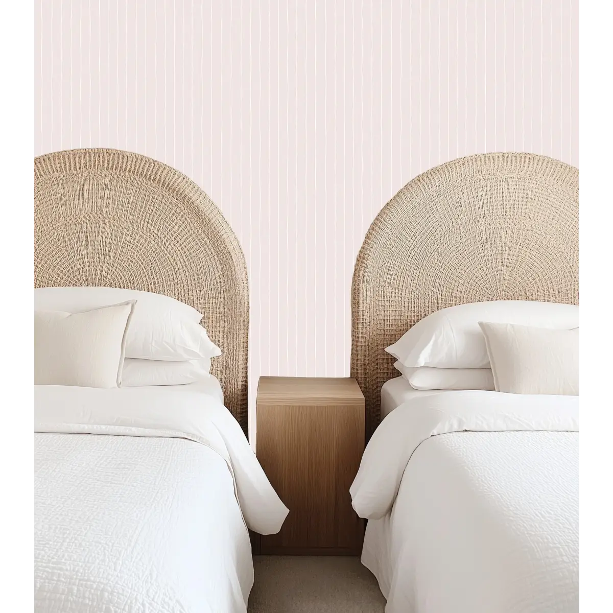 Ty Wallpaper - Pastel Pinstripes - Hand Drawn by Luna Pictata - Loomwell Home Goods