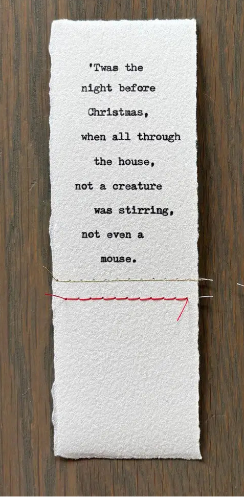 Christmas Typewriter Bookmark with Quote - Jubilee Flea