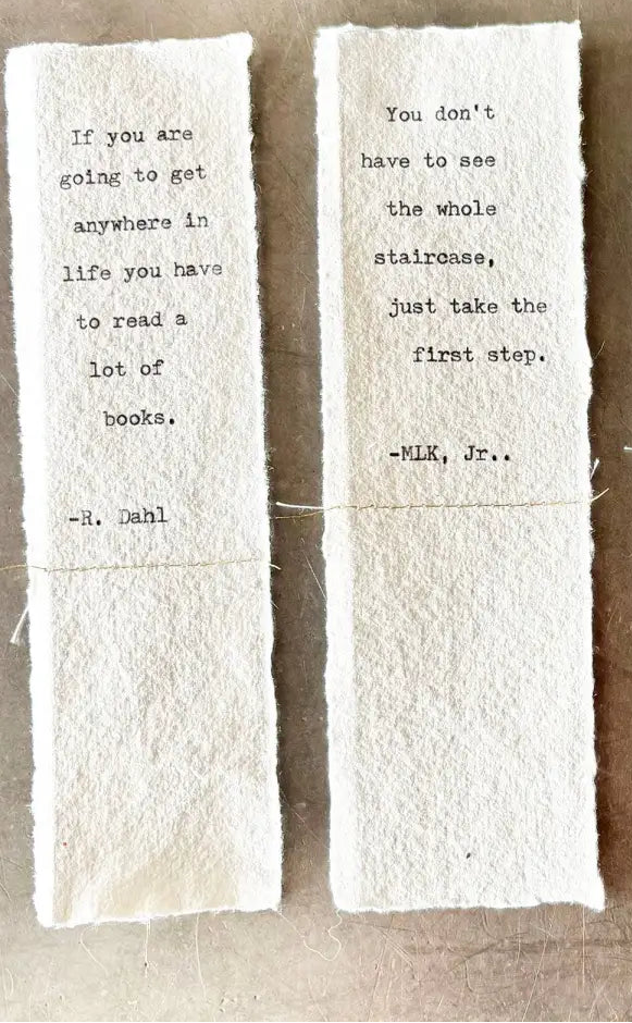 Typewriter Quote Bookmark - Jubilee Flea