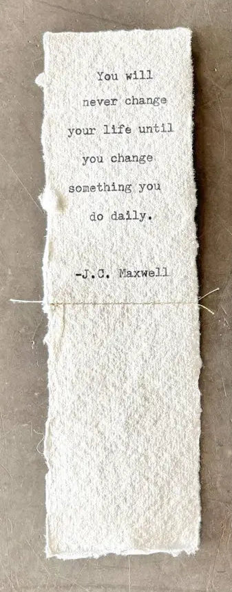 Typewriter Quote Bookmark - Jubilee Flea