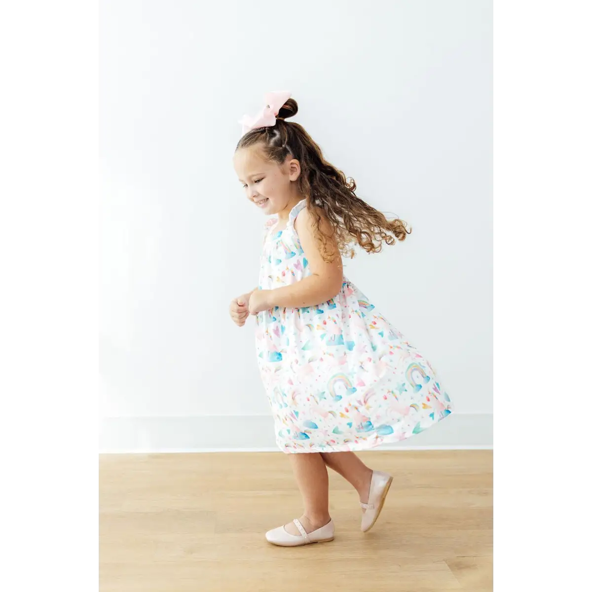 Ruffle Cross Back Dress - Unicorn Kisses - Mila & Rose ®