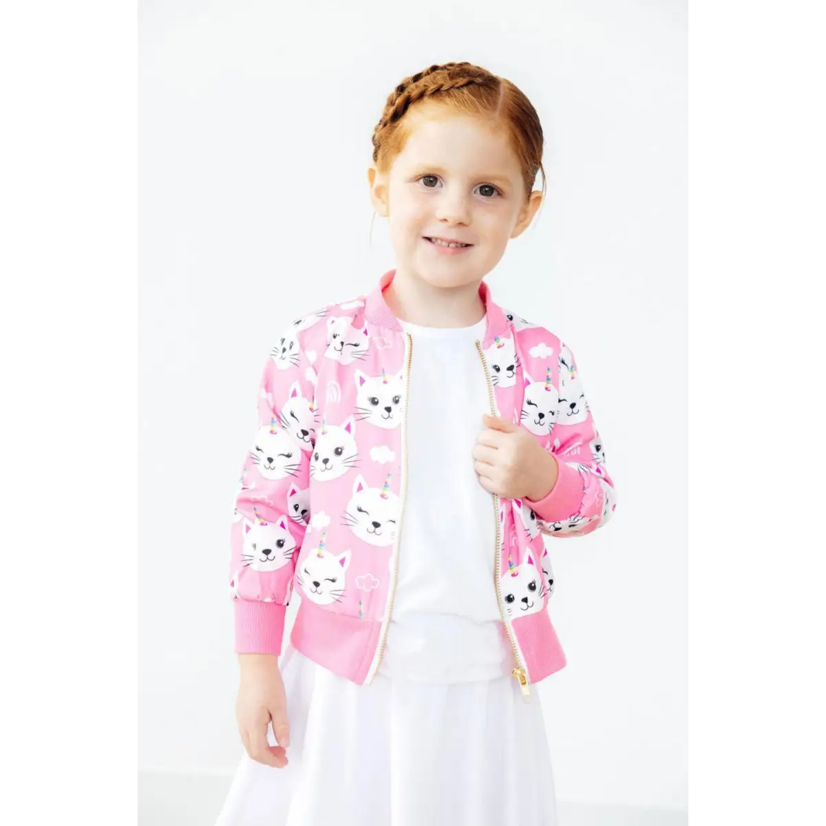 Unicorn Kitties Satin Jacket - Mila & Rose ®