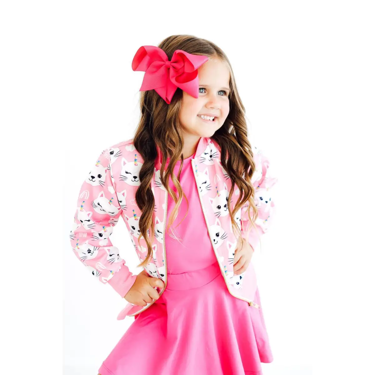 Unicorn Kitties Satin Jacket - Mila & Rose ®