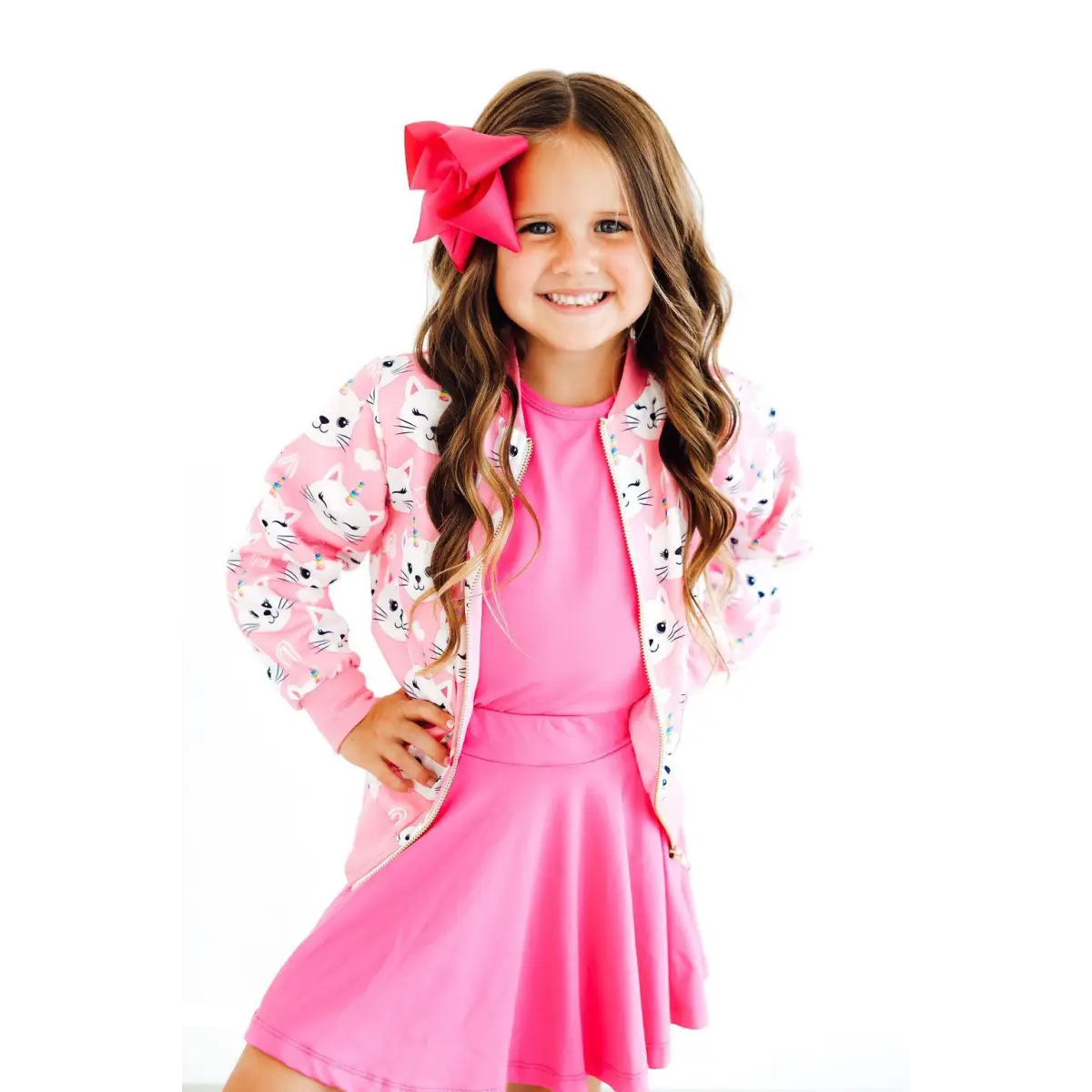 Unicorn Kitties Satin Jacket - Mila & Rose ®