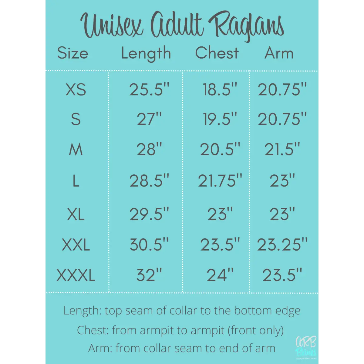 Unisex Adult Raglans - ARB Blanks