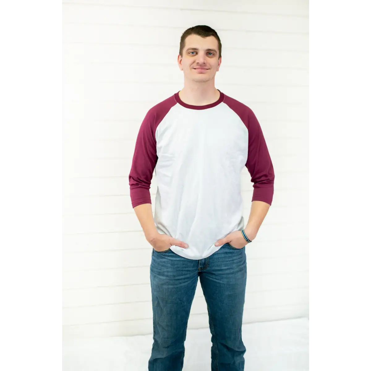 Unisex Adult Raglans - Maroon / XS - ARB Blanks