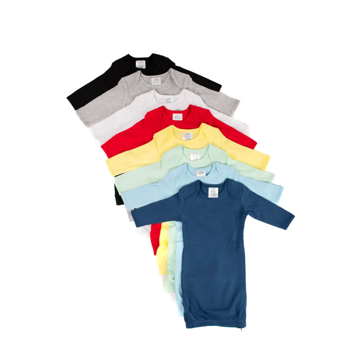 Unisex Long Sleeve Baby Gown - ARB Blanks