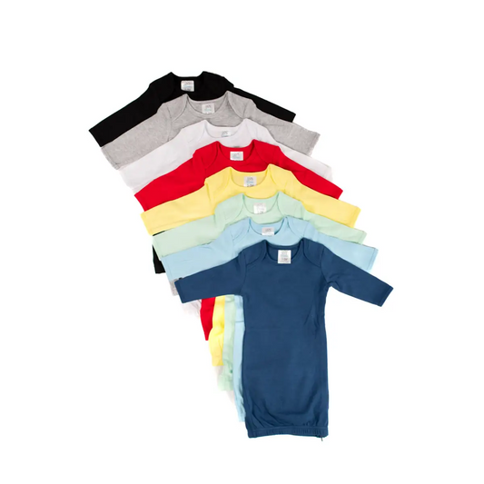 Unisex Long Sleeve Baby Gown - ARB Blanks