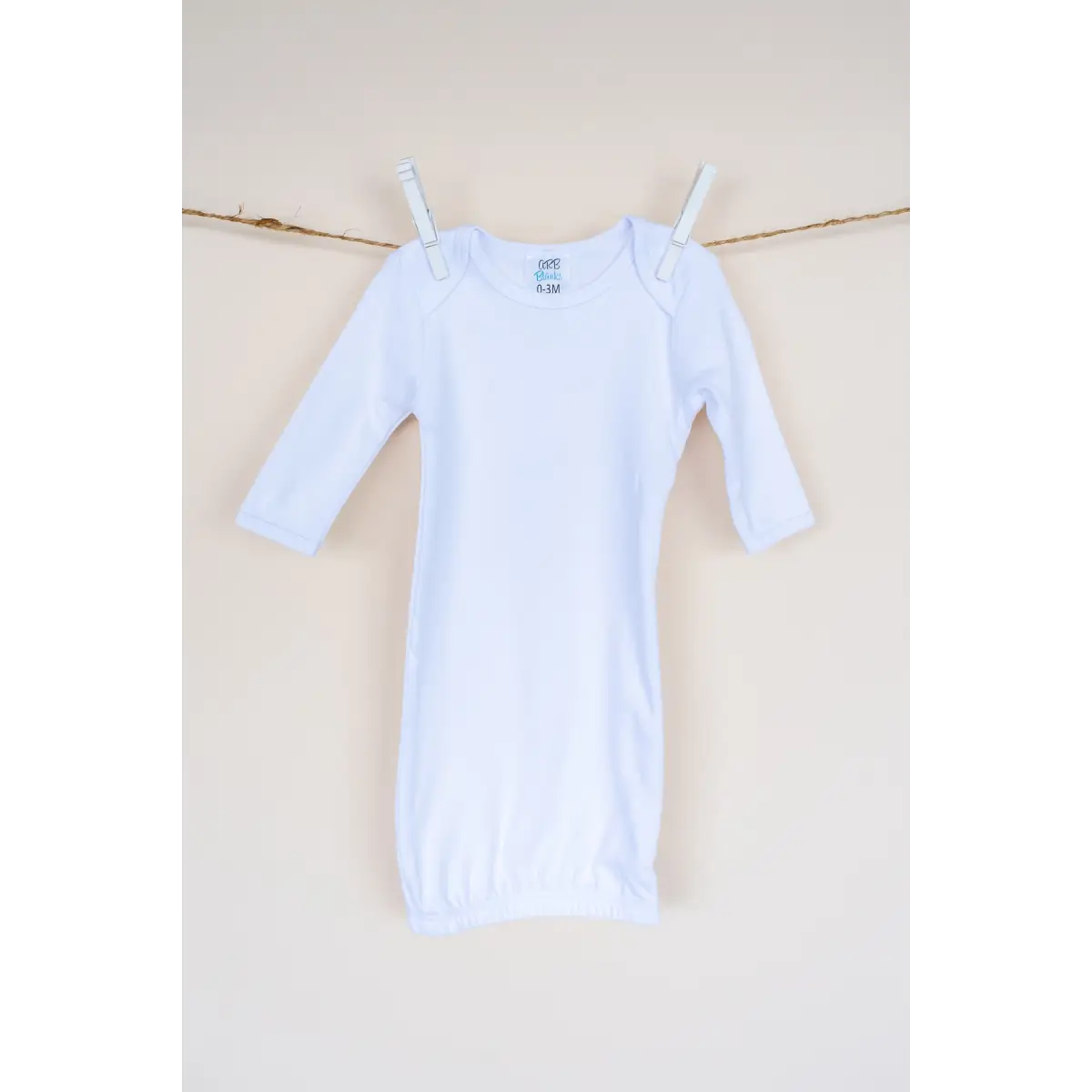 Unisex Long Sleeve Baby Gown - ARB Blanks