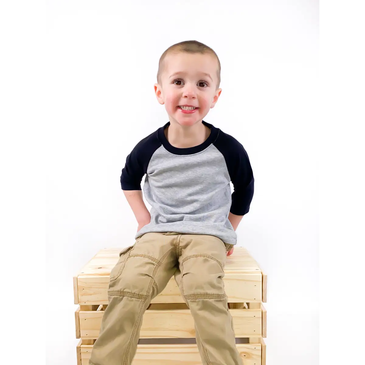 Unisex Raglan Shirt with Grey Body (12M-Toddler) - ARB Blanks