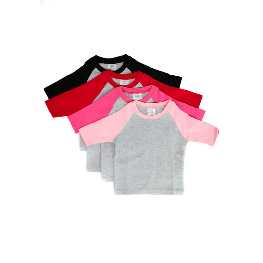 Unisex Raglan Shirt with Grey Body (12M-Toddler) - ARB Blanks