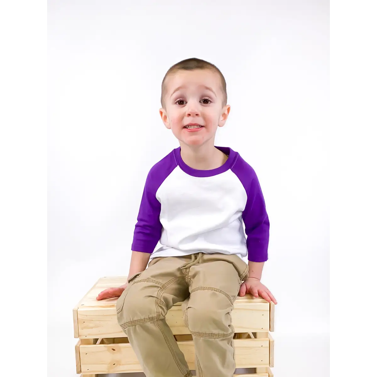 Unisex Raglan Shirt with White Body (12M-Toddler) - ARB Blanks