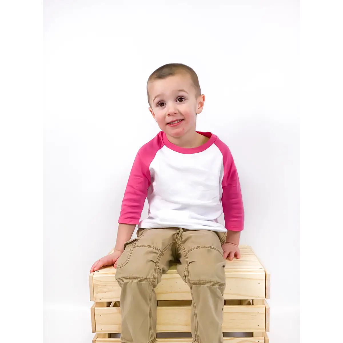 Unisex Raglan Shirt with White Body (12M-Toddler) - ARB Blanks