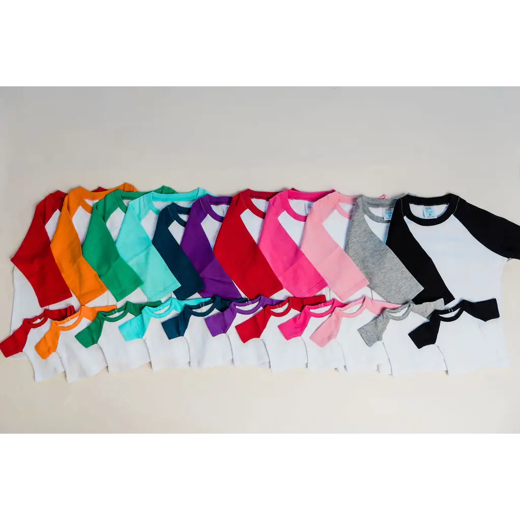 Unisex Raglan Shirt with White Body (12M-Toddler) - ARB Blanks