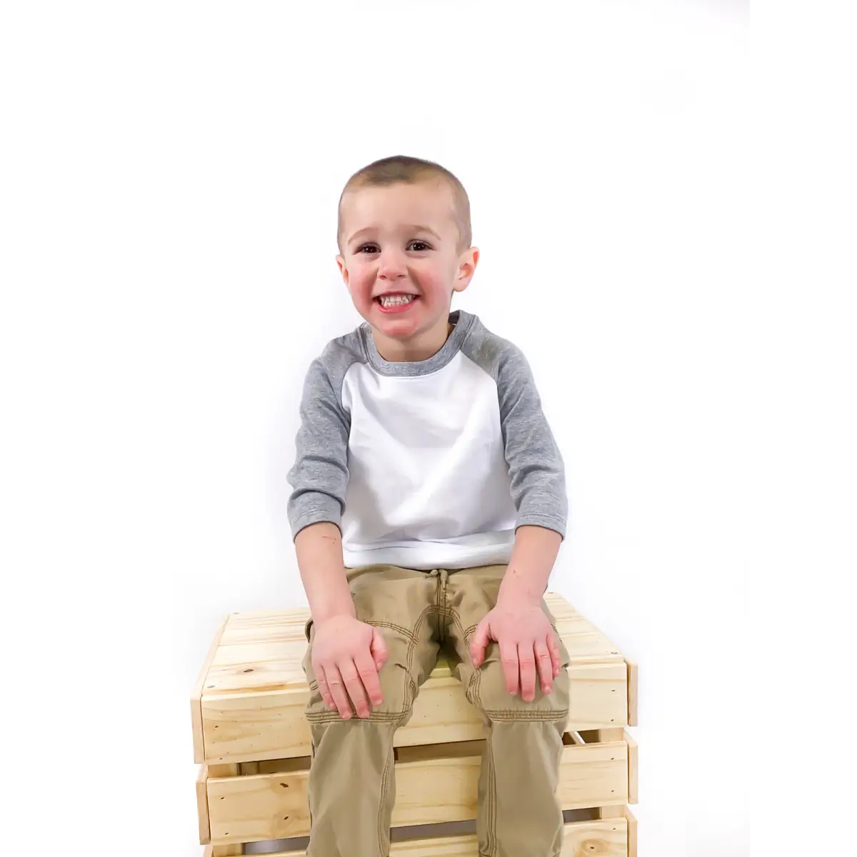 Unisex Raglan Shirt with White Body (12M-Toddler) - ARB Blanks