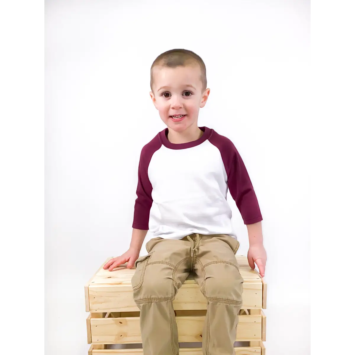 Unisex Raglan Shirt with White Body (12M-Toddler) - ARB Blanks