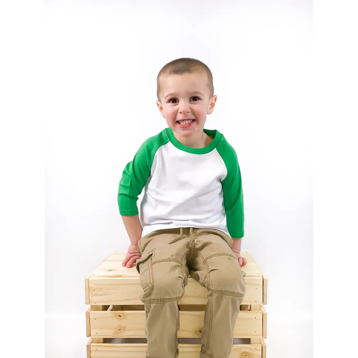 Unisex Raglan Shirt with White Body (12M-Toddler) - ARB Blanks