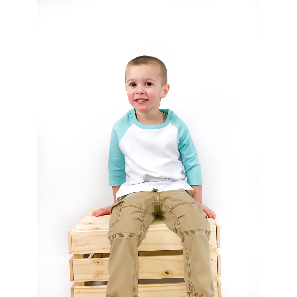 Unisex Raglan Shirt with White Body (12M-Toddler) - ARB Blanks