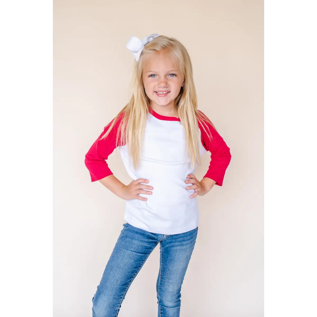 Unisex Raglan Shirt with White Body (12M-Toddler) - ARB Blanks