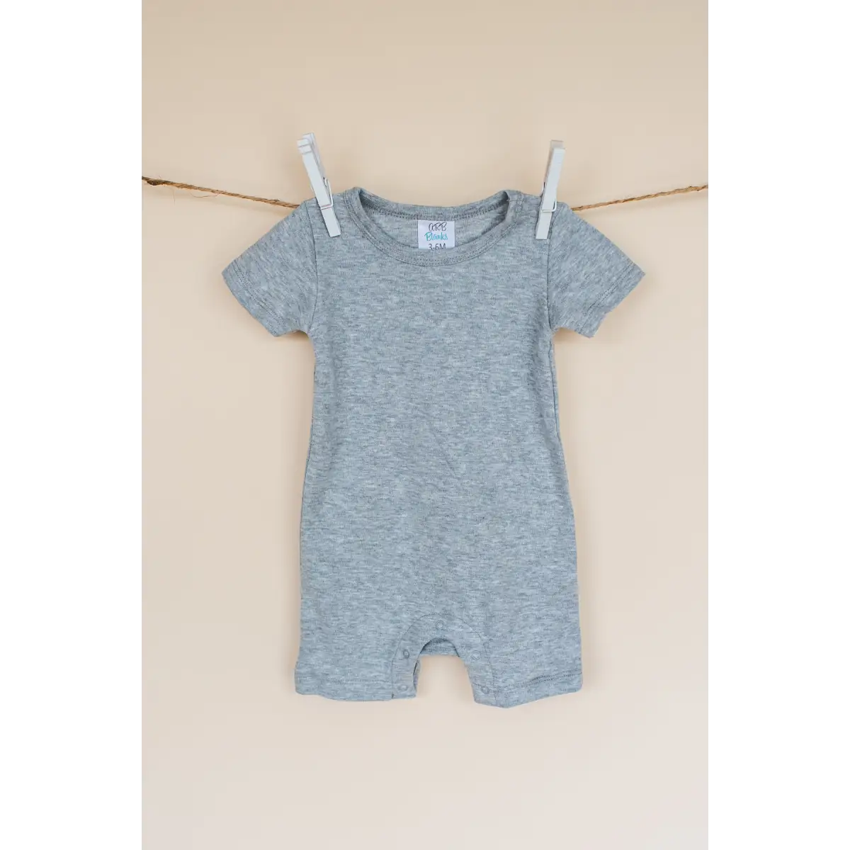 Unisex Short Sleeve Rompers - Grey / 0-3 Month - ARB Blanks