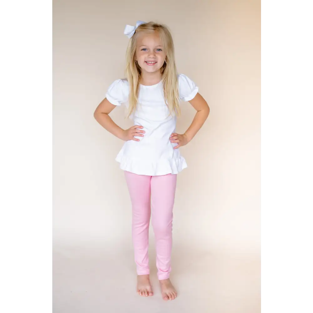 Unisex Solid Leggings - Bubble Gum Pink / 12M - ARB Blanks