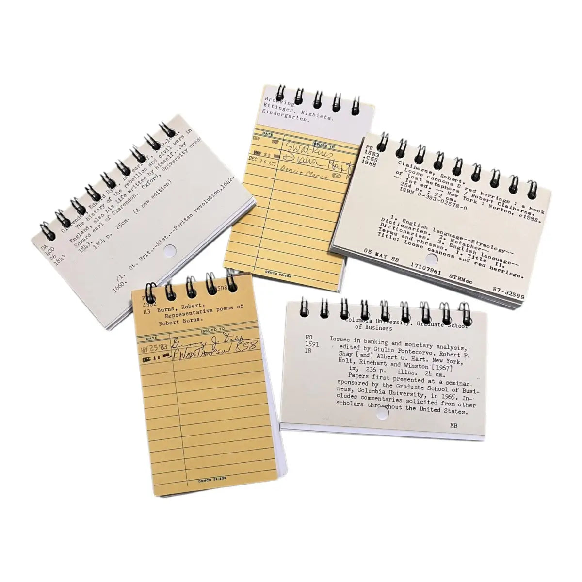 Upcycled Library Themed Mini Bullet Journal - StuckOnU Art