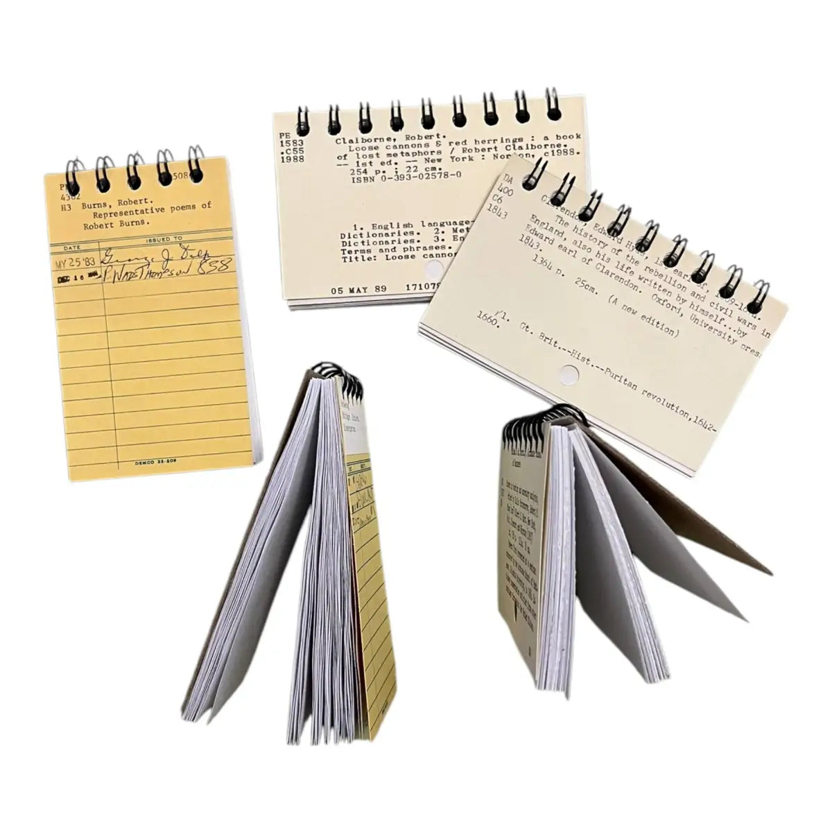 Upcycled Library Themed Mini Bullet Journal - StuckOnU Art