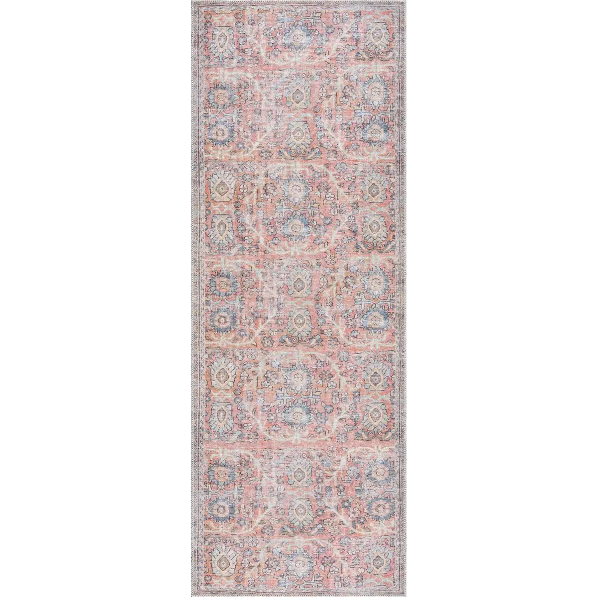 Urpi Rose & Blue Washable Area Rug - Boutique Rugs