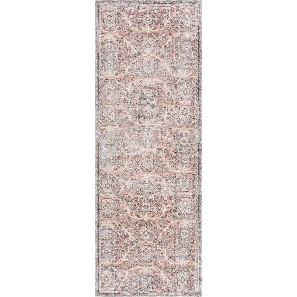 Urpi Rose & Brown Washable Area Rug - Clearance - Boutique Rugs