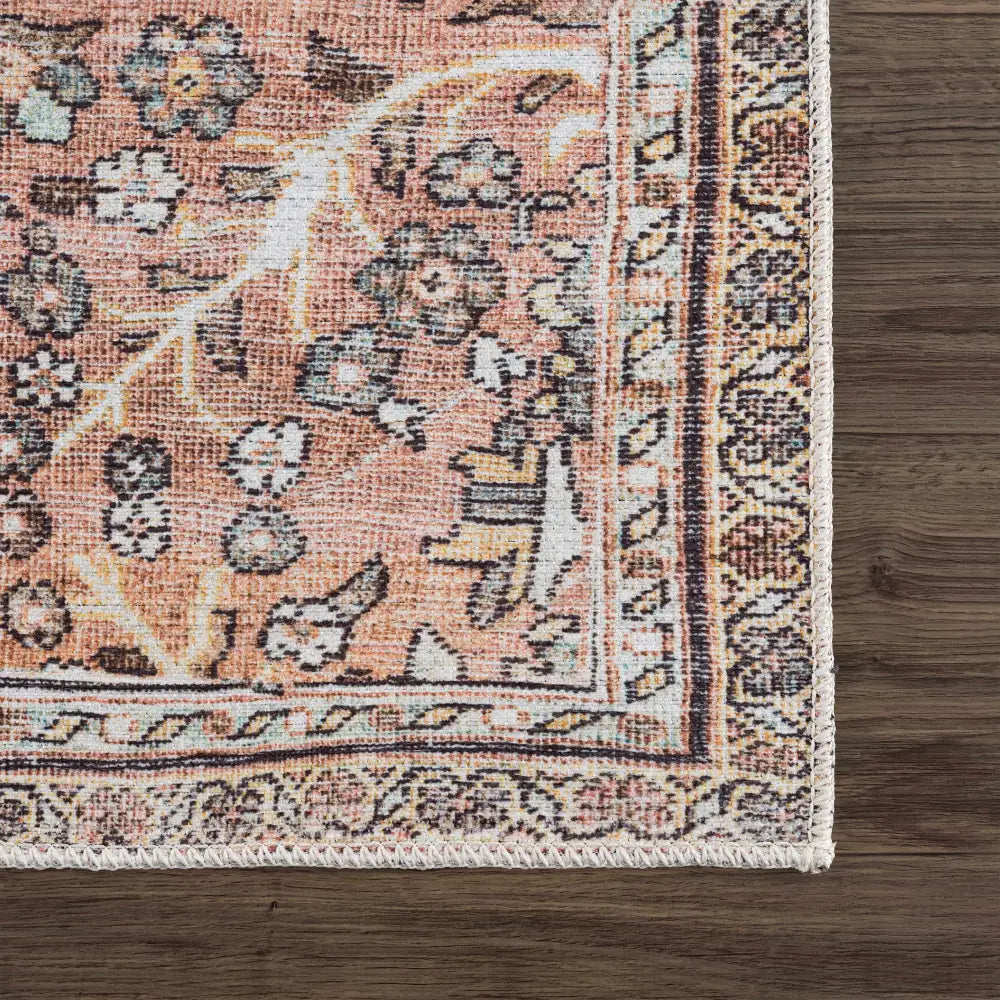 Urpi Rose & Brown Washable Area Rug - Clearance - Boutique Rugs