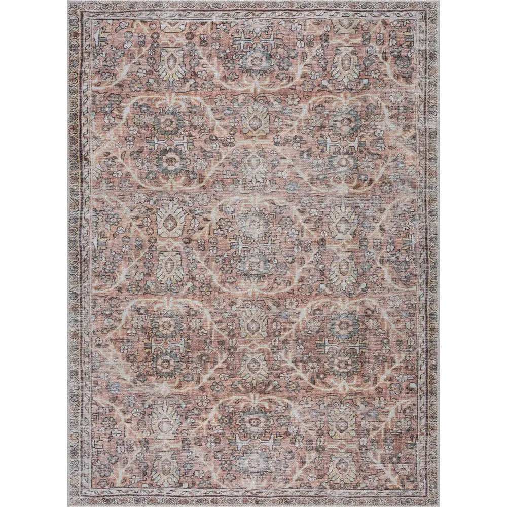 Urpi Rose & Brown Washable Area Rug - Clearance - Boutique Rugs