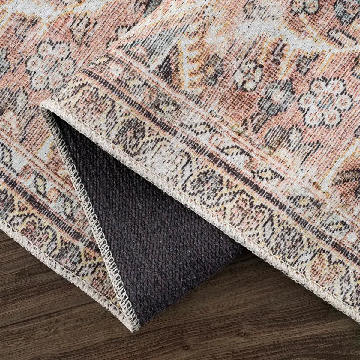 Urpi Rose & Brown Washable Area Rug - Boutique Rugs