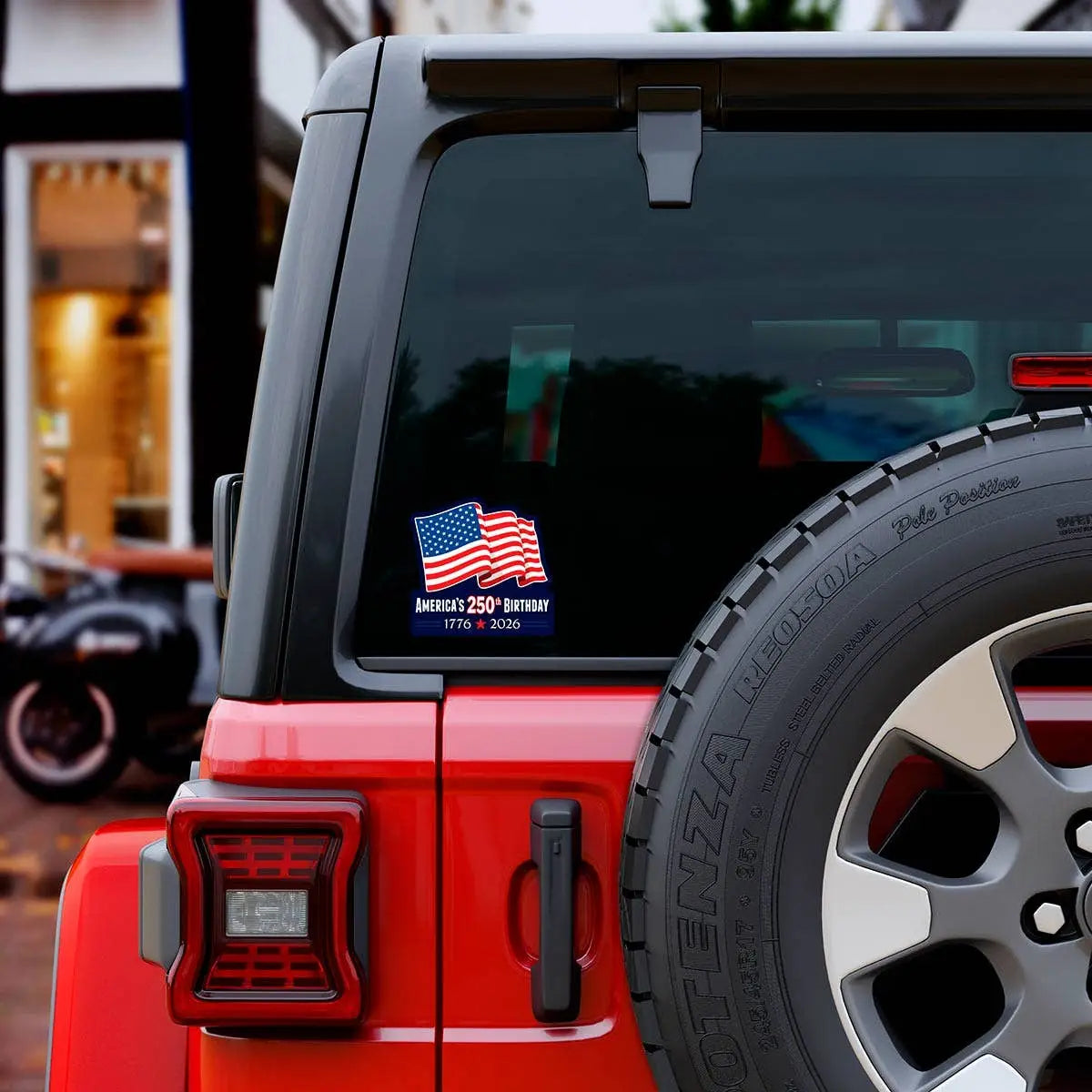 America 250 Flag Vinyl Sticker - Patriotic - RetroPlanet