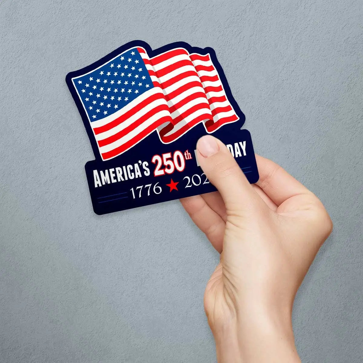 America 250 Flag Vinyl Sticker - Patriotic - RetroPlanet