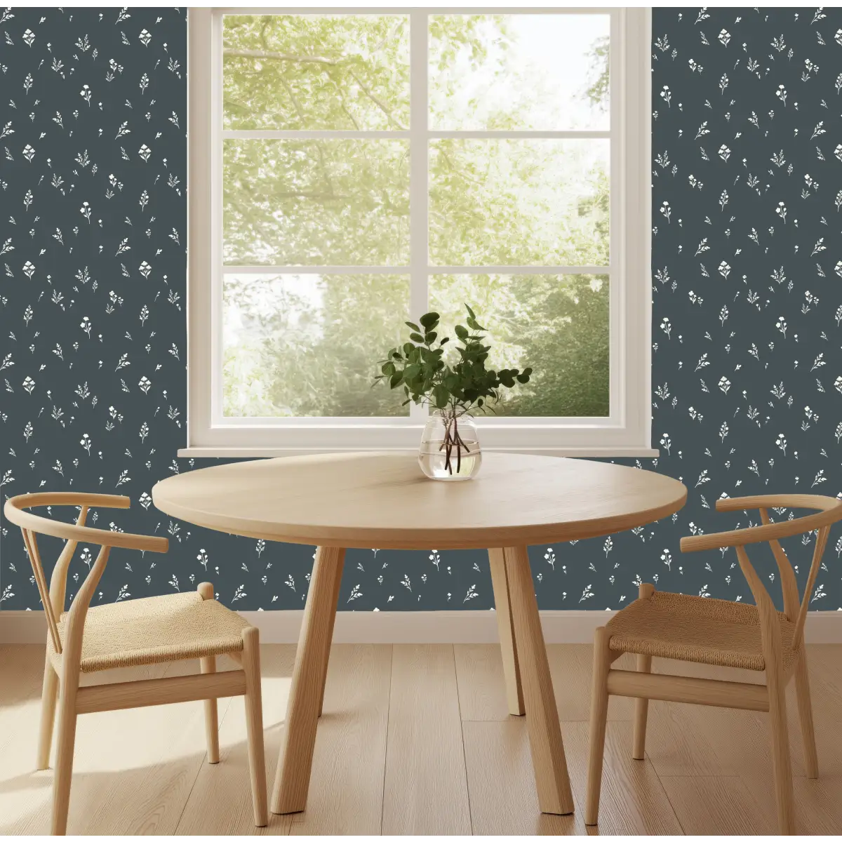 Vaila Wallpaper - Floral Sprigs - by The Feral Flower - Loomwell Home Goods